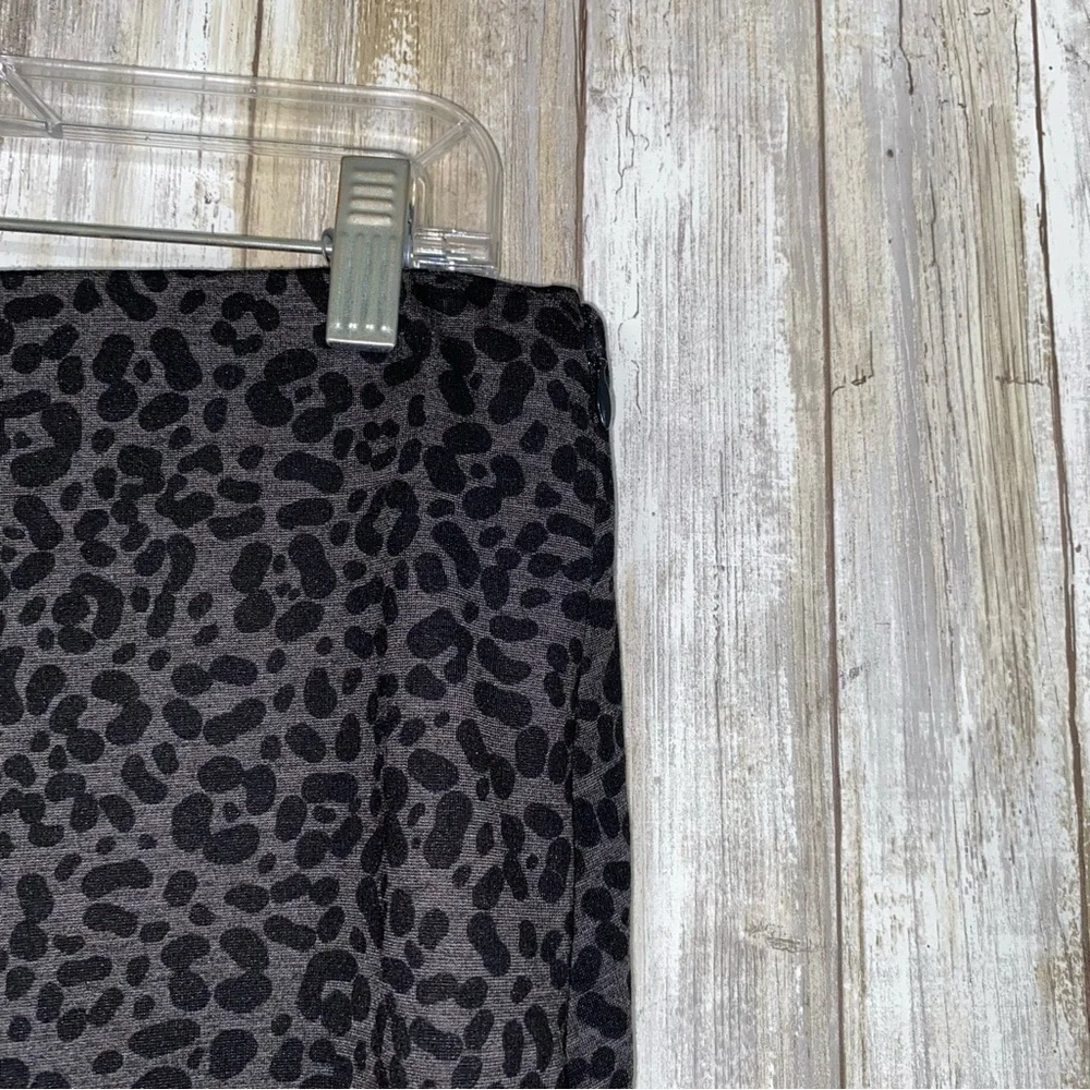 Ann Taylor Leopard Stretch High Rise Straight Leg Pants - Picture 2 of 5